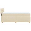 vidaXL Sommier &agrave; lattes de lit et matelas Cr&egrave;me 90x190 cm Tissu