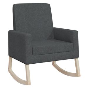 vidaXL Chaise &agrave; bascule Gris fonc&eacute; Tissu