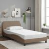 vidaXL Cadre de lit Dover cappuccino 100x200 cm similicuir