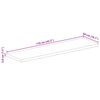vidaXL Dessus de table 110x50x3,8cm rectangulaire bois massif d'acacia