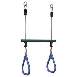 vidaXL Barre de trap&egrave;ze et anneaux de gymnastique d'enfants acier