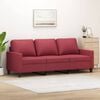 vidaXL Canap&eacute; &agrave; 3 places Rouge bordeaux 180 cm Similicuir