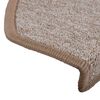 vidaXL Tapis d'escalier 30 pi&egrave;ces 65 x 24 x 4 cm Marron clair Demi-rond Grand