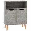vidaXL Buffet gris b&eacute;ton 60x30x72 cm bois d'ing&eacute;nierie