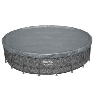 Bestway Couverture de piscine &Oslash;4,27 m Rond Polyester Gris