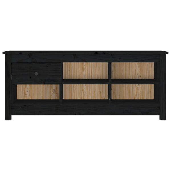 vidaXL Armoire &agrave; chaussures Noir 110x38x45,5 cm Bois de pin massif