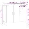 vidaXL Buffet ch&ecirc;ne sonoma 90x34x80 cm bois d'ing&eacute;nierie