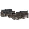 vidaXL Ensemble de canap&eacute; de jardin 7 pc Gris et Gris fonc&eacute; polyrotin