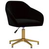 vidaXL Chaises pivotantes &agrave; manger lot de 6 noir velours