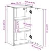 vidaXL Cabinet de salle de bain Ch&ecirc;ne artisanal 39 x 23,5 x 65 cm