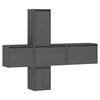 vidaXL Meubles TV 5 pcs Gris Bois massif de pin