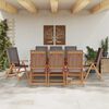 vidaXL Chaise de jardin 8 pcs Marron et gris 57 x 71,5 x 104 cm