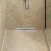 vidaXL Drain de Douche Mont&eacute; au Mur Argent&eacute; 50 cm Acier Inox 304