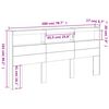 vidaXL Armoire t&ecirc;te de lit avec LED sonoma gris 200x17x102 cm