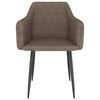 vidaXL Chaises &agrave; manger lot de 2 taupe tissu