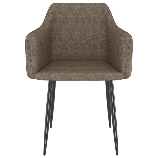 vidaXL Chaises &agrave; manger lot de 2 taupe tissu
