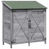 vidaXL Abri de jardin Gris 106 x 56 x 113,5 cm Bois de Sapin Massif