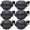 vidaXL Lampes solaires 6 pcs pour cl&ocirc;ture goutti&egrave;re Noir