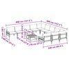 vidaXL Ensemble de canap&eacute; de jardin avec coussin 12 pcs Noir Acier