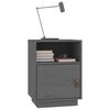 vidaXL Tables de chevet 2 pcs Gris 40x34x55 cm Bois de pin massif