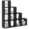 vidaXL Cloison Biblioth&egrave;que Ch&ecirc;ne noir 131,5 x 29 x 131,5 cm