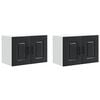 vidaXL Panneau de lave-vaisselle Kalmar 2 pcs Noir Bois d'ing&eacute;nierie