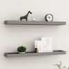 vidaXL &Eacute;tag&egrave;res murales Loggia 2 pcs Gris 80x15x4 cm MDF
