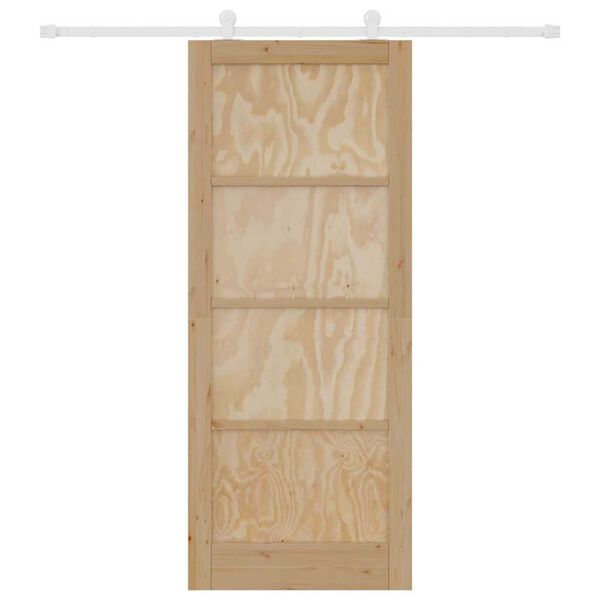 vidaXL Porte coulissante ORKDAL Marron 86 x 211 cm Pin massif