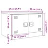 vidaXL Table basse rose 67x50x44 cm acier