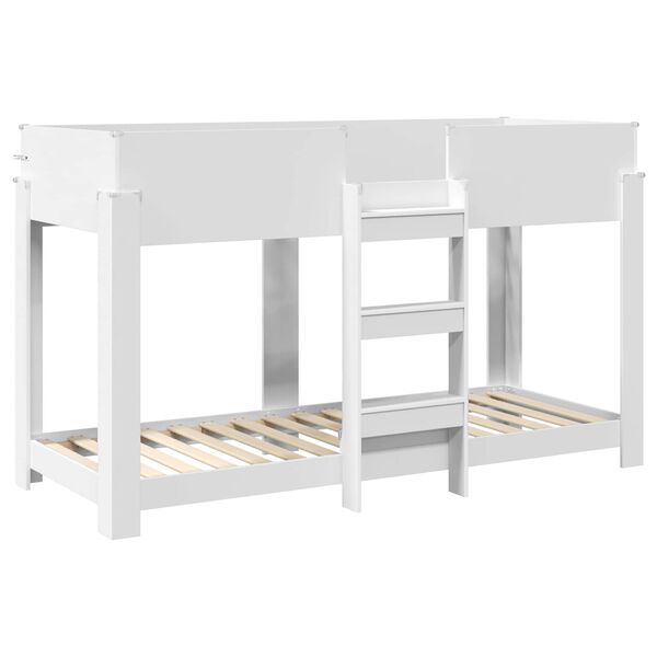 vidaXL Lit Superpos&eacute; pour Enfants Blanc 75 x 190 cm Bois d'ing&eacute;nierie