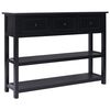 vidaXL Buffet Noir 108x30x76 cm Bois de Paulownia massif