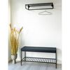 House Nordic Banc Avery avec &eacute;tag&egrave;re et coussin Noir