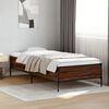 vidaXL Cadre de lit sans matelas ch&ecirc;ne marron 75x190 cm