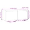 vidaXL Armoires murales 2 pcs Noir 45x30x35 cm Bois de pin massif