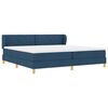 vidaXL Lit &agrave; ressorts avec matelas Bleu 200 x 200 cm tissu