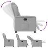 vidaXL Fauteuil inclinable électrique gris nuage tissu