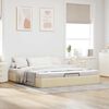 VidaXL Cadre de lit ottoman sans matelas cr&egrave;me 160x200 cm tissu