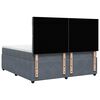 vidaXL Sommier &agrave; lattes de lit et matelas Gris fonc&eacute; 180x200cm Velours