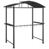 vidaXL Gazebo BBQ et étagères latérales anthracite 210x114x230cm acier