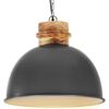 vidaXL Lampe suspendue industrielle Gris Rond 50 cm E27 Manguier