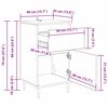vidaXL Buffet Ch&ecirc;ne noir 40 x 35 x 70 cm Bois d'ing&eacute;nierie et fer