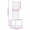 vidaXL Cache-pot de jardin Marron 40 x 40 x 143 cm Acier