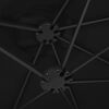vidaXL Parasol d'extérieur et poteau en aluminium 460x270 cm Noir