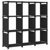 vidaXL &Eacute;tag&egrave;re d'affichage 9 cubes Noir 103x30x107,5 cm Tissu
