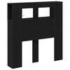 vidaXL T&ecirc;te de lit LED avec &eacute;tag&egrave;re Ch&ecirc;ne noir 100 x 18,5 x 103,5 cm