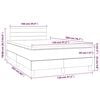 vidaXL Sommier &agrave; lattes de lit avec matelas LED Cr&egrave;me 120x200 cm Tissu