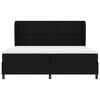 vidaXL Lit &agrave; ressorts avec matelas Noir 200 x 200 cm tissu
