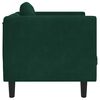 vidaXL Fauteuil avec coussin vert fonc&eacute; velours