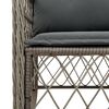 vidaXL Ensemble &agrave; manger de jardin 5 pcs coussins gris r&eacute;sine tress&eacute;e