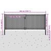 vidaXL Portail de jardin en acier 400 x 125 cm anthracite
